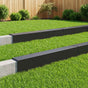 Garden Edging Cover 10 pcs 100 x 20 x 15 cm Steel Black