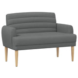 Loveseat with button tufted Dark Grey 116 x 67 x 80 cm Fabric