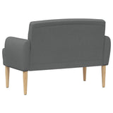 Loveseat with button tufted Dark Grey 116 x 67 x 80 cm Fabric - Top-Down View