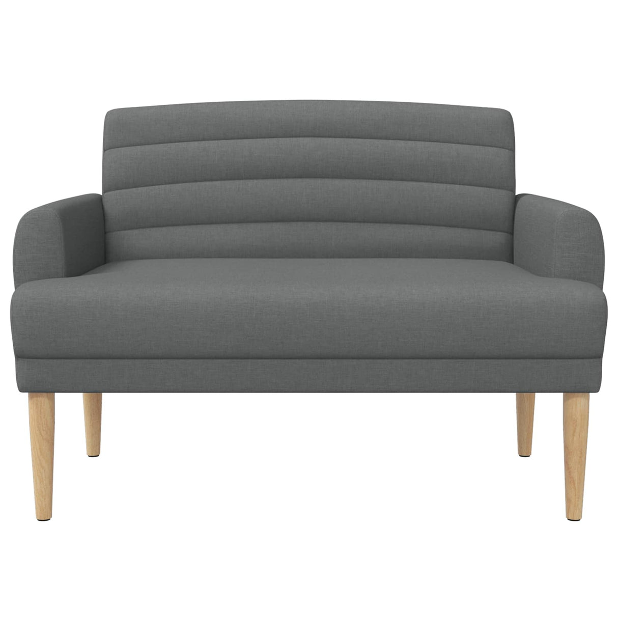 Loveseat with button tufted Dark Grey 116 x 67 x 80 cm Fabric