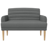 Loveseat with button tufted Dark Grey 116 x 67 x 80 cm Fabric