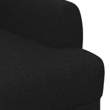 Loveseat with button tufted Black 116 x 67 x 80 cm Fabric