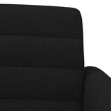 Loveseat with button tufted Black 116 x 67 x 80 cm Fabric