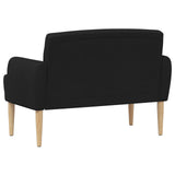 Loveseat with button tufted Black 116 x 67 x 80 cm Fabric - Top-Down View