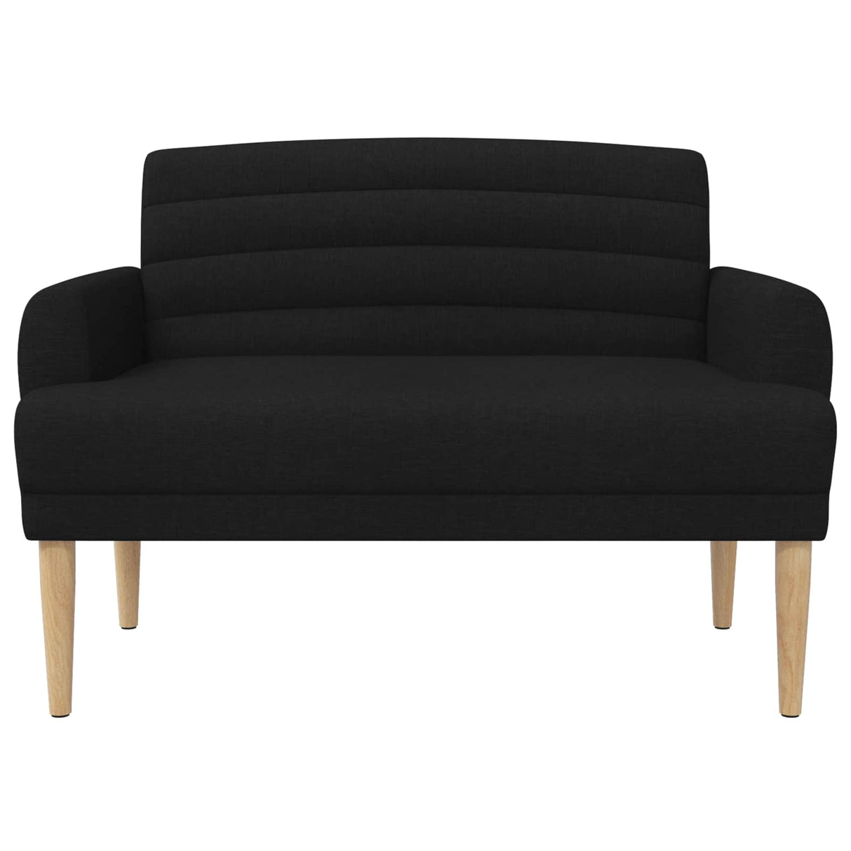 Loveseat with button tufted Black 116 x 67 x 80 cm Fabric