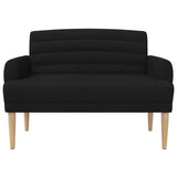 Loveseat with button tufted Black 116 x 67 x 80 cm Fabric