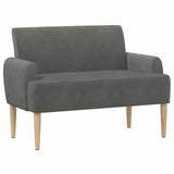 Loveseat with button tufted Dark Grey 116 x 67 x 81 cm
