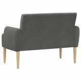 Loveseat with button tufted Dark Grey 116 x 67 x 81 cm - Top-Down View