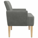 Loveseat with button tufted Dark Grey 116 x 67 x 81 cm - Side View