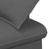 Loveseat with button tufted Dark Grey 111 x 68 x 80 cm Fabric