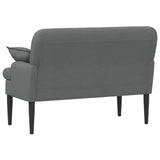 Loveseat with button tufted Dark Grey 111 x 68 x 80 cm Fabric - Top-Down View