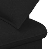 Loveseat with button tufted Black 111 x 68 x 80 cm Fabric - 45-Degree Angle
