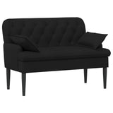 Loveseat with button tufted Black 111 x 68 x 80 cm Fabric
