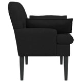 Loveseat with button tufted Black 111 x 68 x 80 cm Fabric - Side View