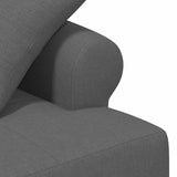 Loveseat with button tufted Dark Grey 120 x 65 x 79 cm Fabric - 45-Degree Angle