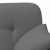 Loveseat with button tufted Dark Grey 120 x 65 x 79 cm Fabric - Rear View