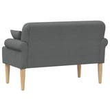 Loveseat with button tufted Dark Grey 120 x 65 x 79 cm Fabric