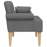 Loveseat with button tufted Dark Grey 120 x 65 x 79 cm Fabric