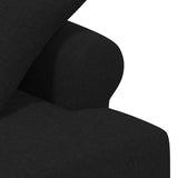 Loveseat with button tufted Black 120 x 65 x 79 cm Fabric - 45-Degree Angle