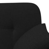 Loveseat with button tufted Black 120 x 65 x 79 cm Fabric
