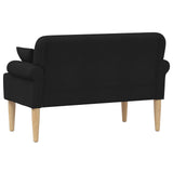 Loveseat with button tufted Black 120 x 65 x 79 cm Fabric - Top-Down View