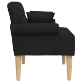 Loveseat with button tufted Black 120 x 65 x 79 cm Fabric - Side View