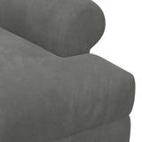 Loveseat with button tufted Dark Grey 120 x 66 x 78 cm Velvet - 45-Degree Angle