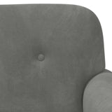 Loveseat with button tufted Dark Grey 120 x 66 x 78 cm Velvet - Rear View