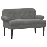 Loveseat with button tufted Dark Grey 120 x 66 x 78 cm Velvet