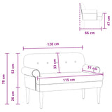 Loveseat with button tufted Dark Grey 120 x 66 x 78 cm Velvet