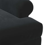 Loveseat with button tufted Black 120 x 66 x 78 cm Velvet - 45-Degree Angle