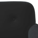 Loveseat with button tufted Black 120 x 66 x 78 cm Velvet - Close-Up Angle