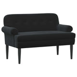 Loveseat with button tufted Black 120 x 66 x 78 cm Velvet