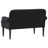 Loveseat with button tufted Black 120 x 66 x 78 cm Velvet - Top-Down View