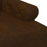 Loveseat with button tufted Brown 120 x 65 x 78 cm - 45-Degree Angle