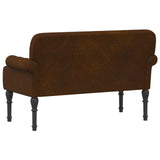 Loveseat with button tufted Brown 120 x 65 x 78 cm - Top-Down View