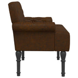 Loveseat with button tufted Brown 120 x 65 x 78 cm - Side View