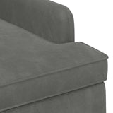 Loveseat with button tufted Dark Grey 111 x 65 x 79 cm Velvet - 45-Degree Angle