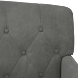 Loveseat with button tufted Dark Grey 111 x 65 x 79 cm Velvet