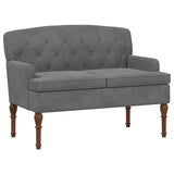 Loveseat with button tufted Dark Grey 111 x 65 x 79 cm Velvet