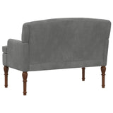 Loveseat with button tufted Dark Grey 111 x 65 x 79 cm Velvet