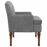 Loveseat with button tufted Dark Grey 111 x 65 x 79 cm Velvet