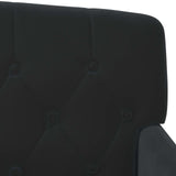 Loveseat with button tufted Black 111 x 65 x 79 cm Velvet