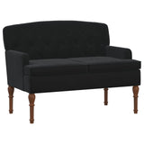 Loveseat with button tufted Black 111 x 65 x 79 cm Velvet