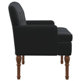 Loveseat with button tufted Black 111 x 65 x 79 cm Velvet - Side View
