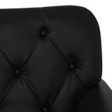 Loveseat with button tufted Black 120 x 65 x 77 cm Faux Leather - Rear View