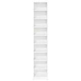 CD Cabinet White 33 x 23.5 x 175 cm Engineered Wood