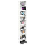 CD Cabinet White 33 x 23.5 x 175 cm Engineered Wood - Side View