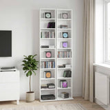 CD Cabinet 2 pcs White 33 x 23.5 x 175 cm Engineered Wood