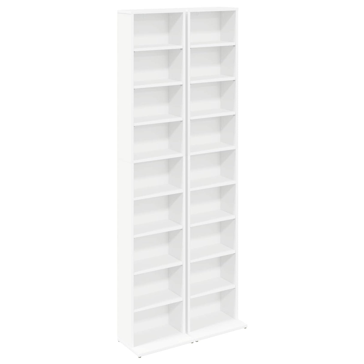 CD Cabinet 2 pcs White 33 x 23.5 x 175 cm Engineered Wood
